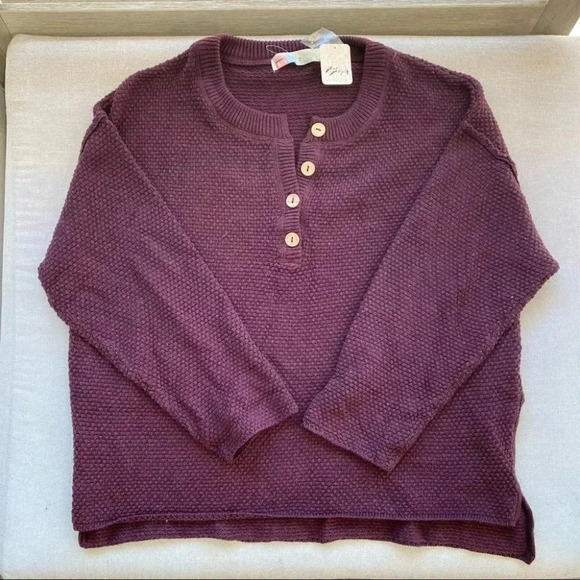 NWT Free People Hailee Sweater Set in Mulberry Red - Picture 7 of 10